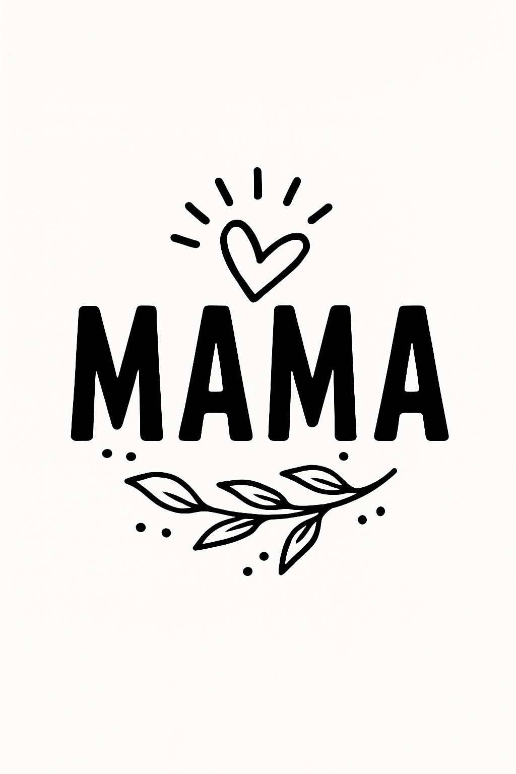 Minimalist Bold Mama Graphic Design T-Shirt