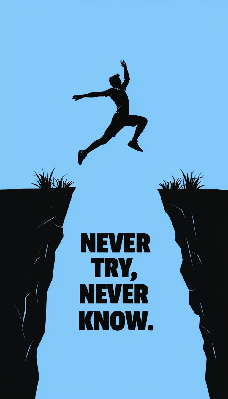 Dynamic Leap Motivational Minimalist Art Mobile Wallpaper