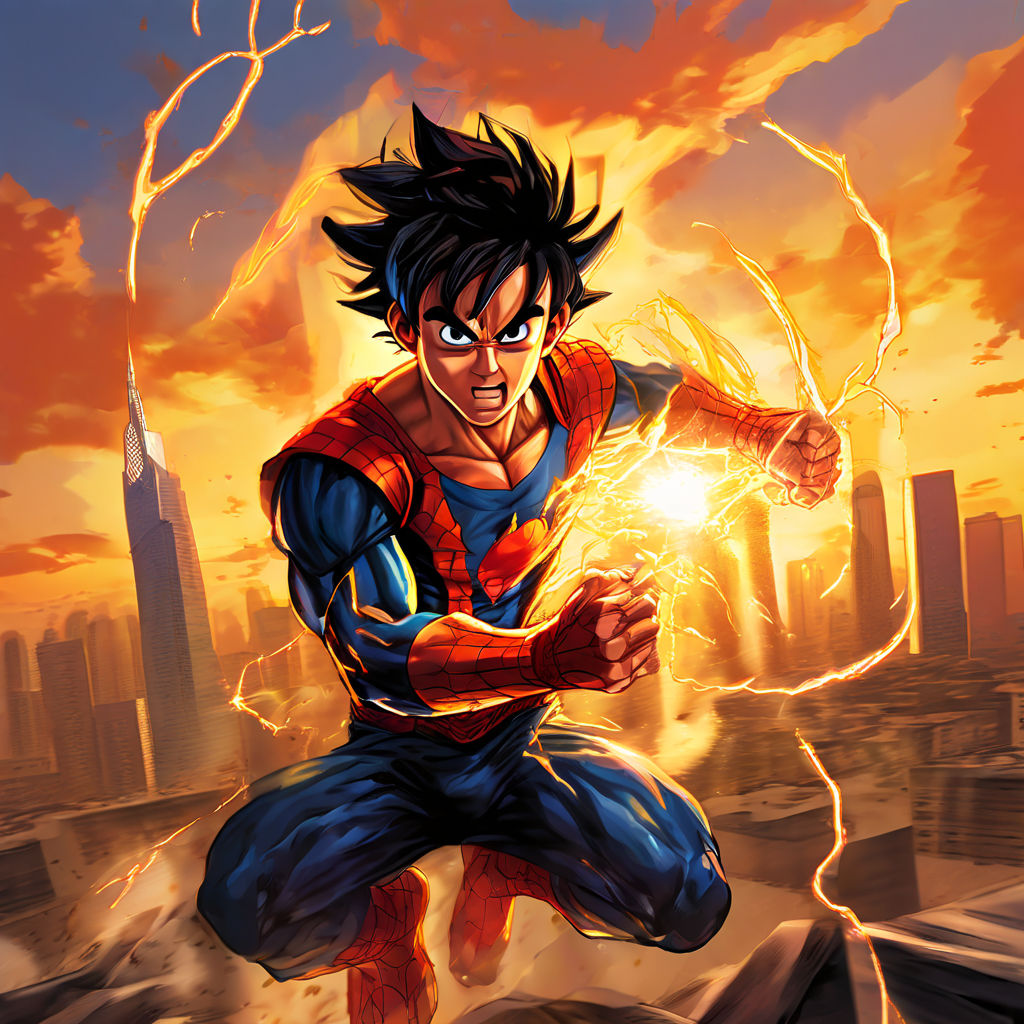 spider man goku super sayajin