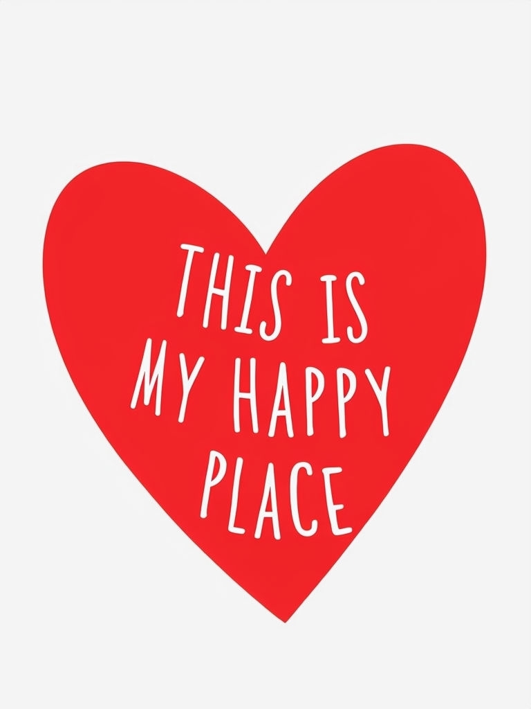 Bold Red Heart with Positive Message Poster