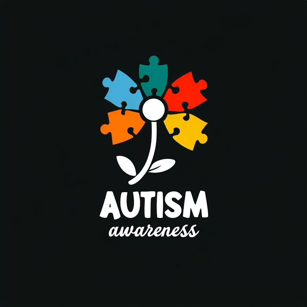 Colorful Autism Awareness Flower Design T-shirt
