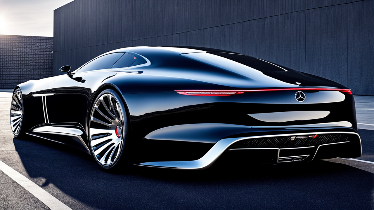 A stunning rear view of the 2025 mercedes maybach exelero sh... by