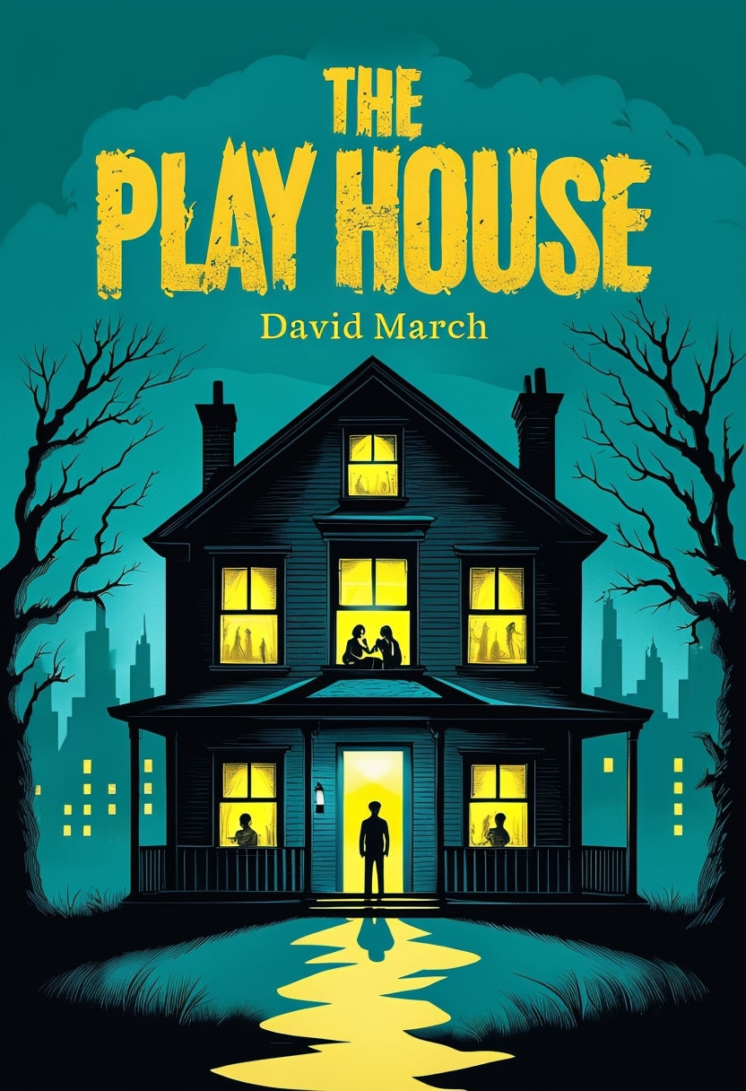 The Play House Eerie Night Scene Cover Art by David March EBook Cover