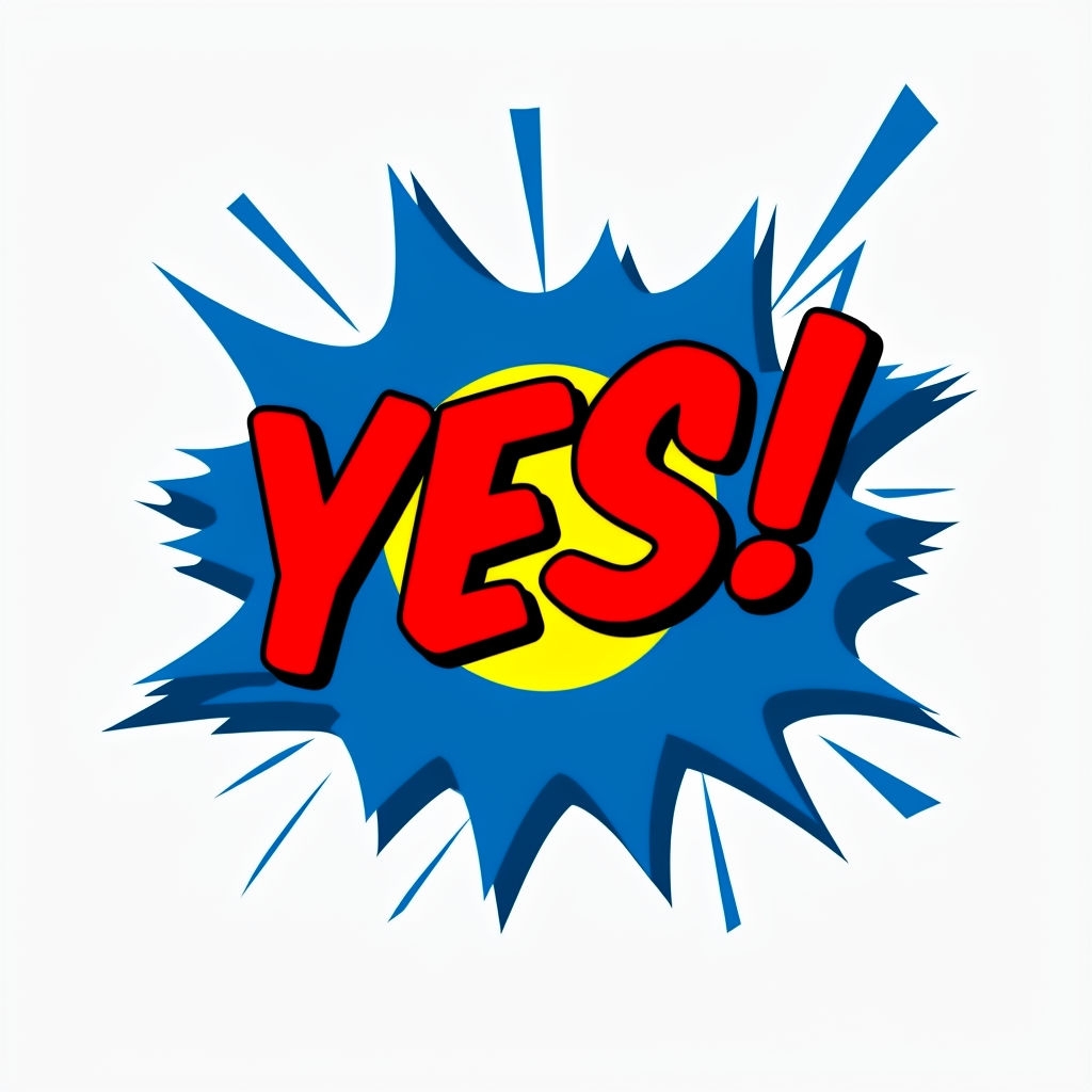 Dynamic Comic Book Style YES! Exclamation Mark Mug