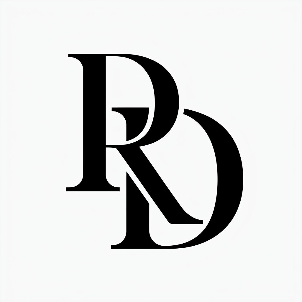 Modern Minimalist RD Logo Design for Branding Monogram