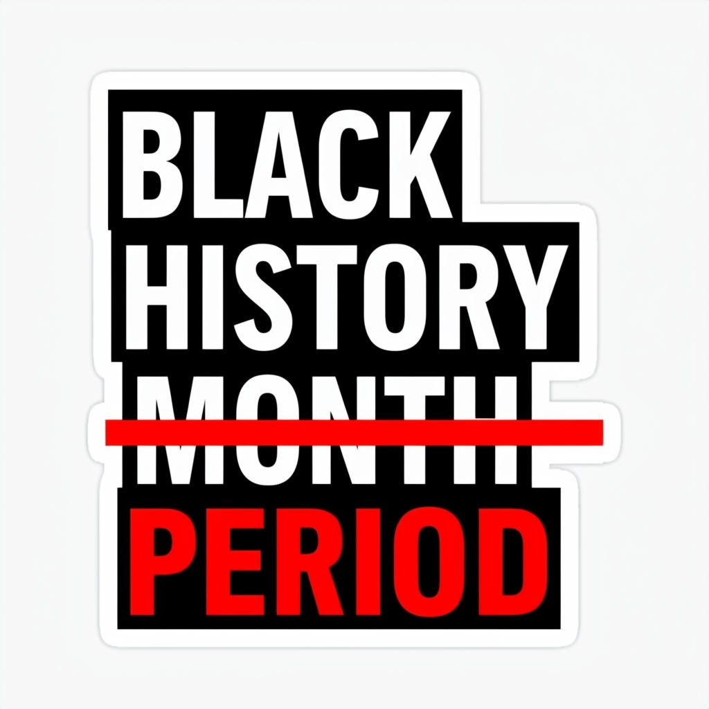 Bold Black History Month Celebration Sticker Design