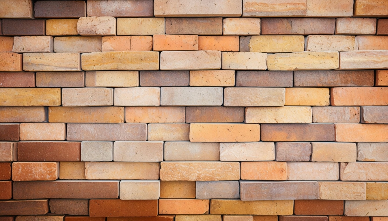 Colorful Textured Brick Wall Background for Virtual Spaces