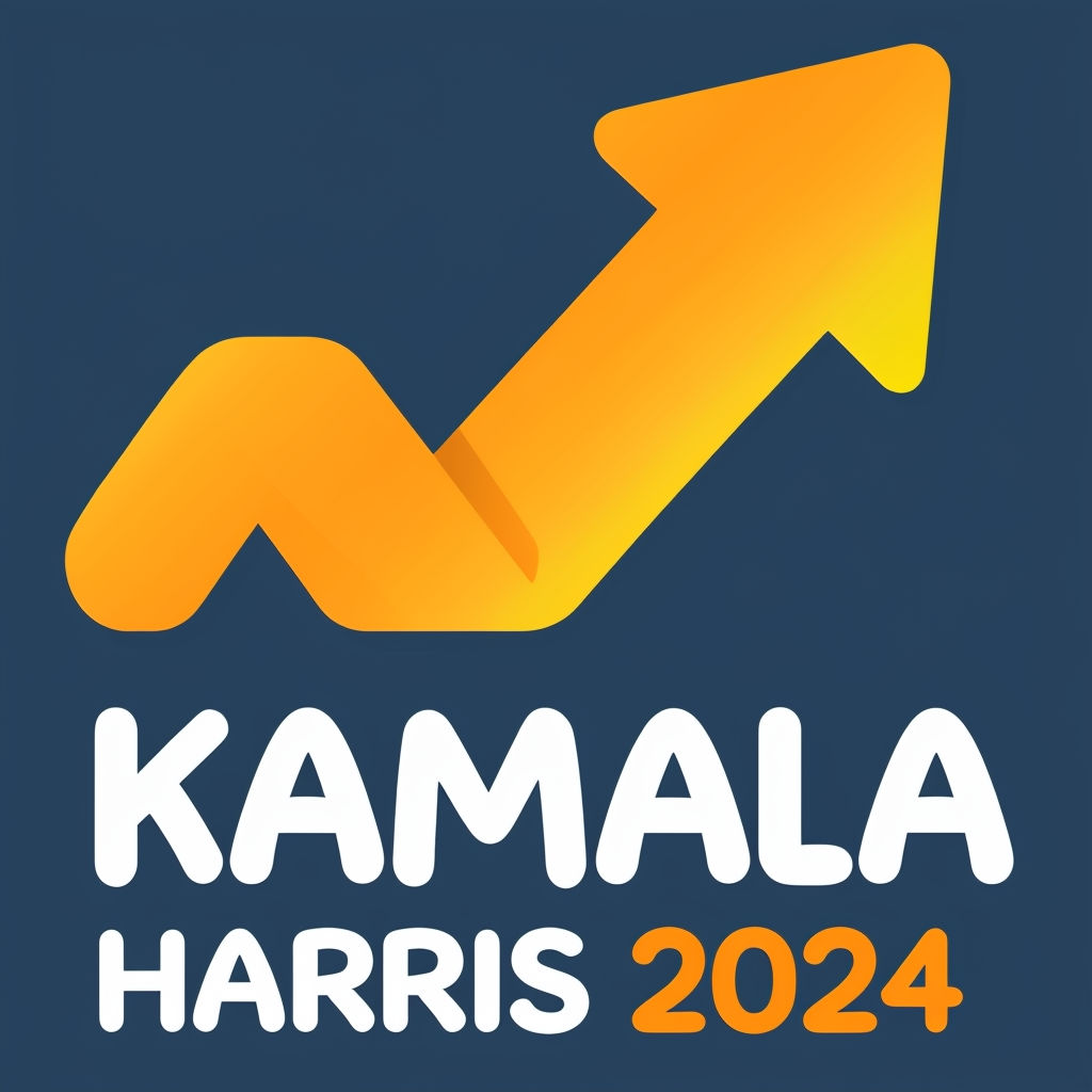 Vibrant Kamala Harris 2024 Upward Arrow Logo