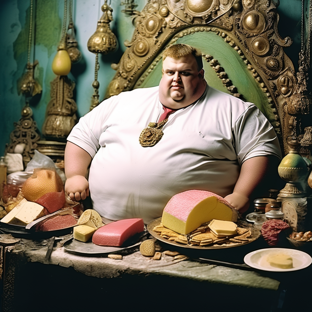 Analog photo of fat croatian ridiculous dada absurdity color by ...