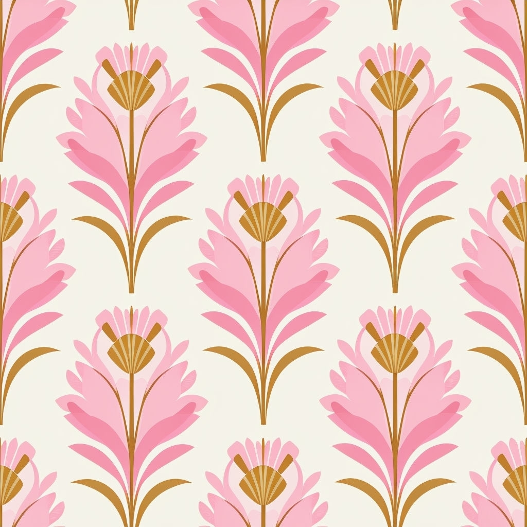 Modern Abstract Floral Seamless Pattern in Cheerful Colors