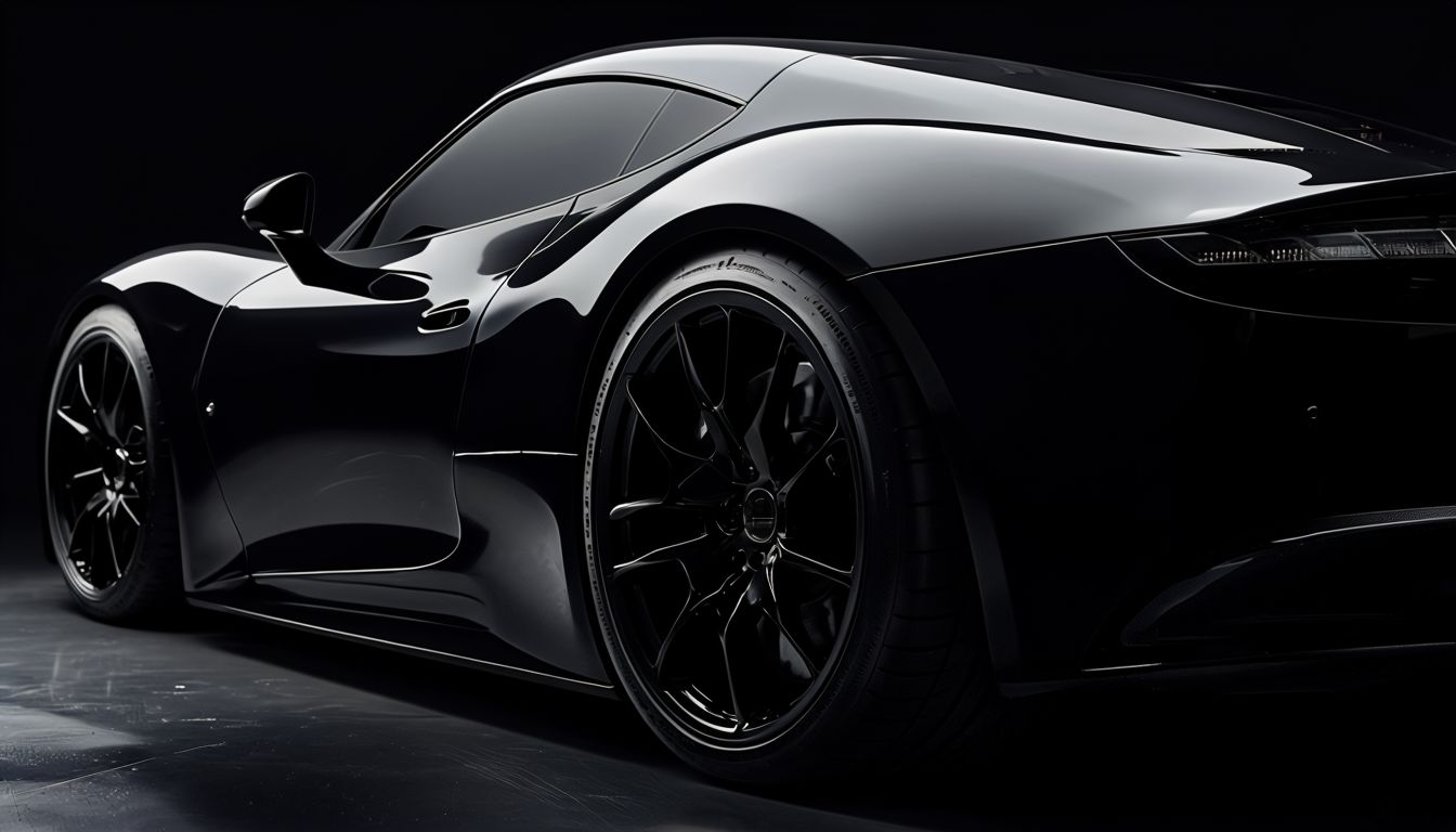 Sleek Black Sports Car High-Resolution Photography Background