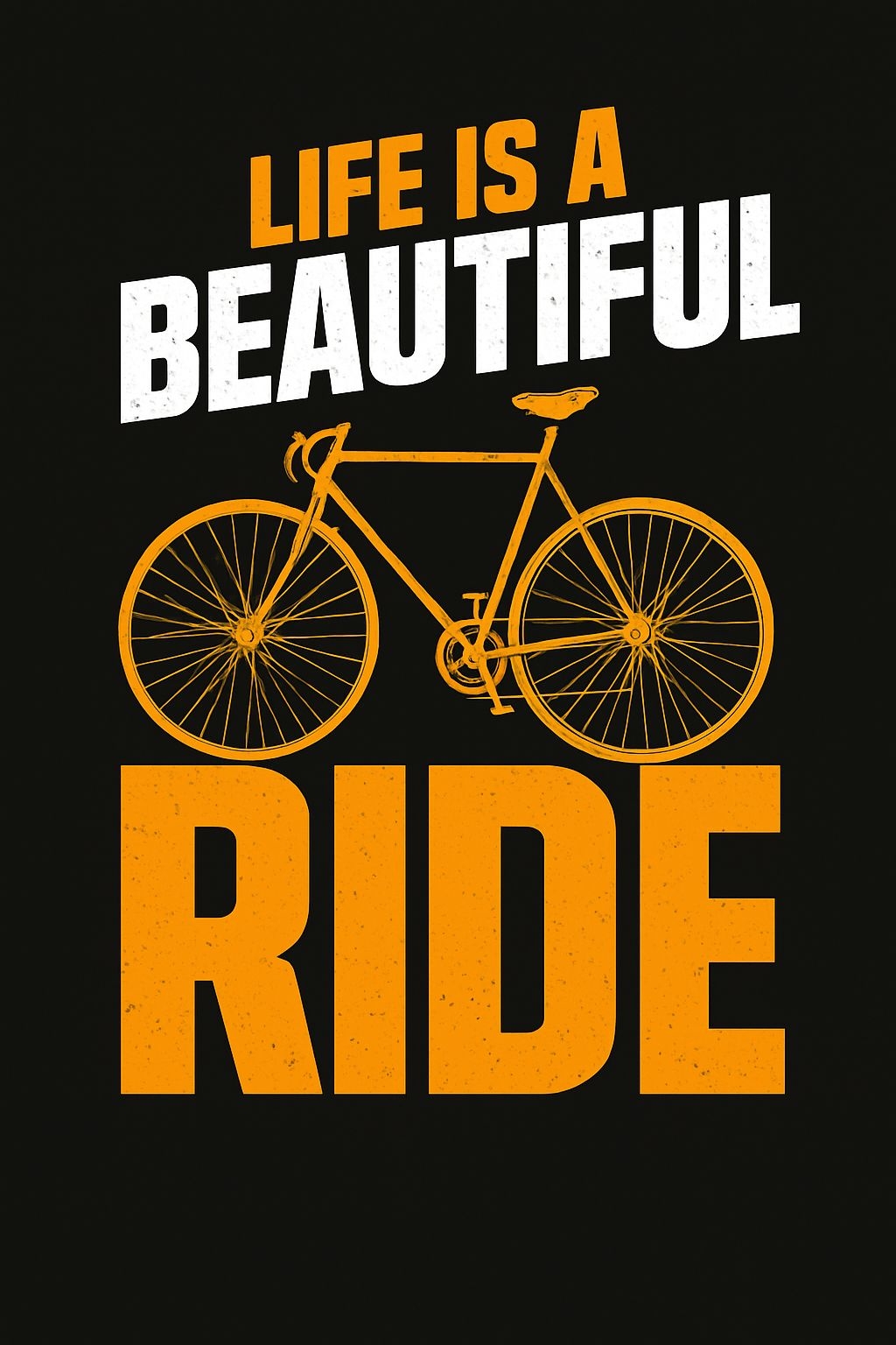 Life is a Beautiful Ride Bicycle Illustration T-Shirt