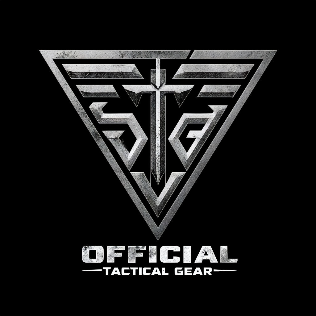 Modern Minimalist Tactical Gear Logo with Geometric Design