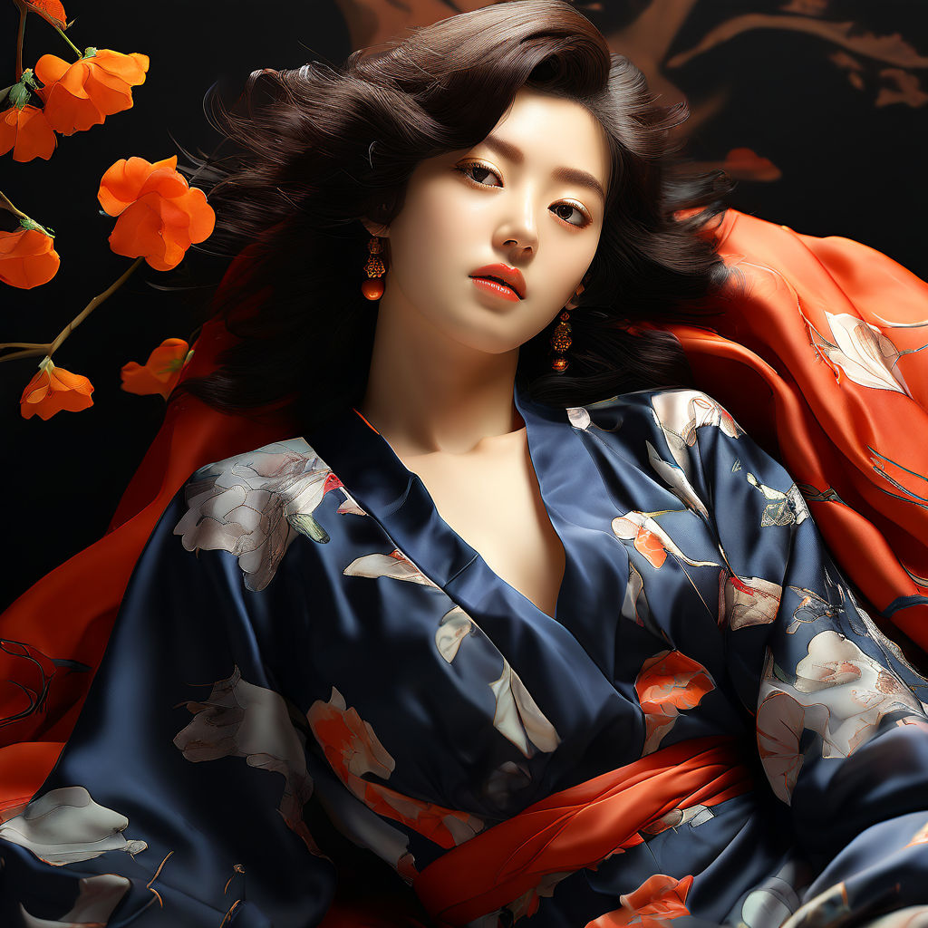 A modern Korean gisaeng from the 1930s reclined by 겨자씨굿모닝 - Playground