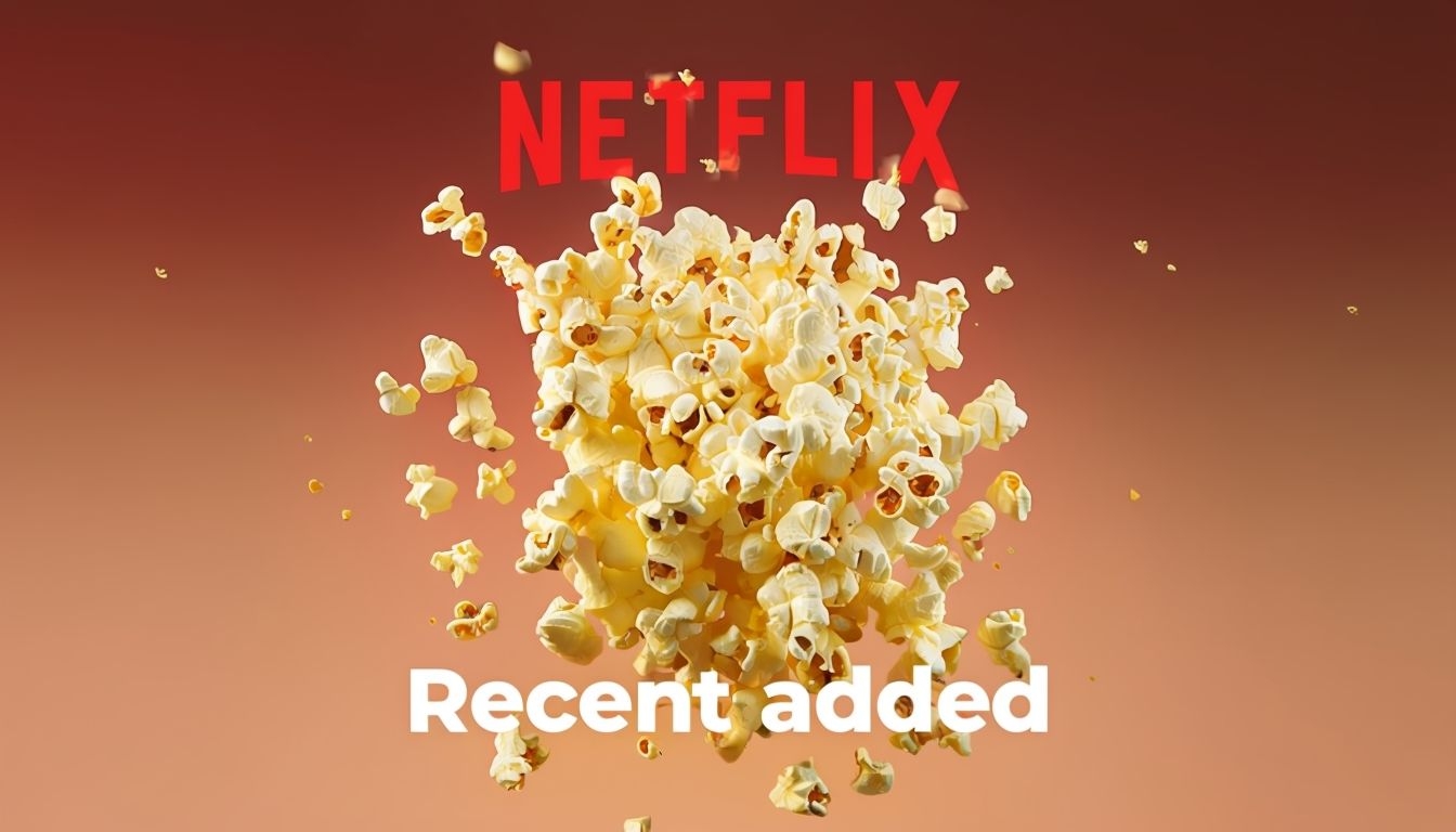 Vibrant Popcorn Cluster with Netflix Logo Digital Advertisement Social Media Post