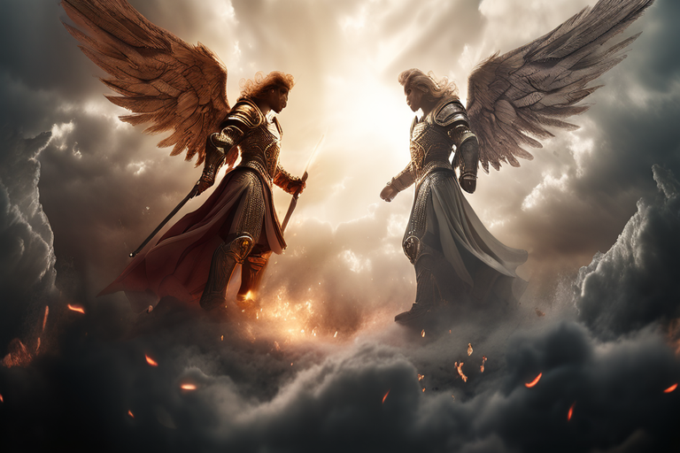 A great battle between male angels in heaven by Conexão Divina - Playground