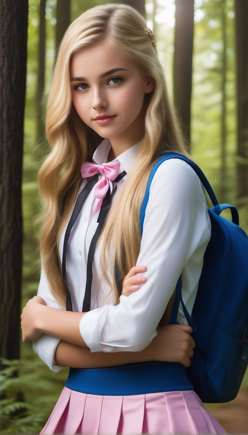 A close up of a extremely attractive 18 year-old long haired&mldr; by