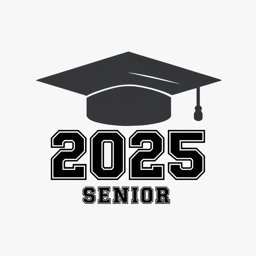 Modern Minimalist Graduation Cap 2025 Senior T-Shirt