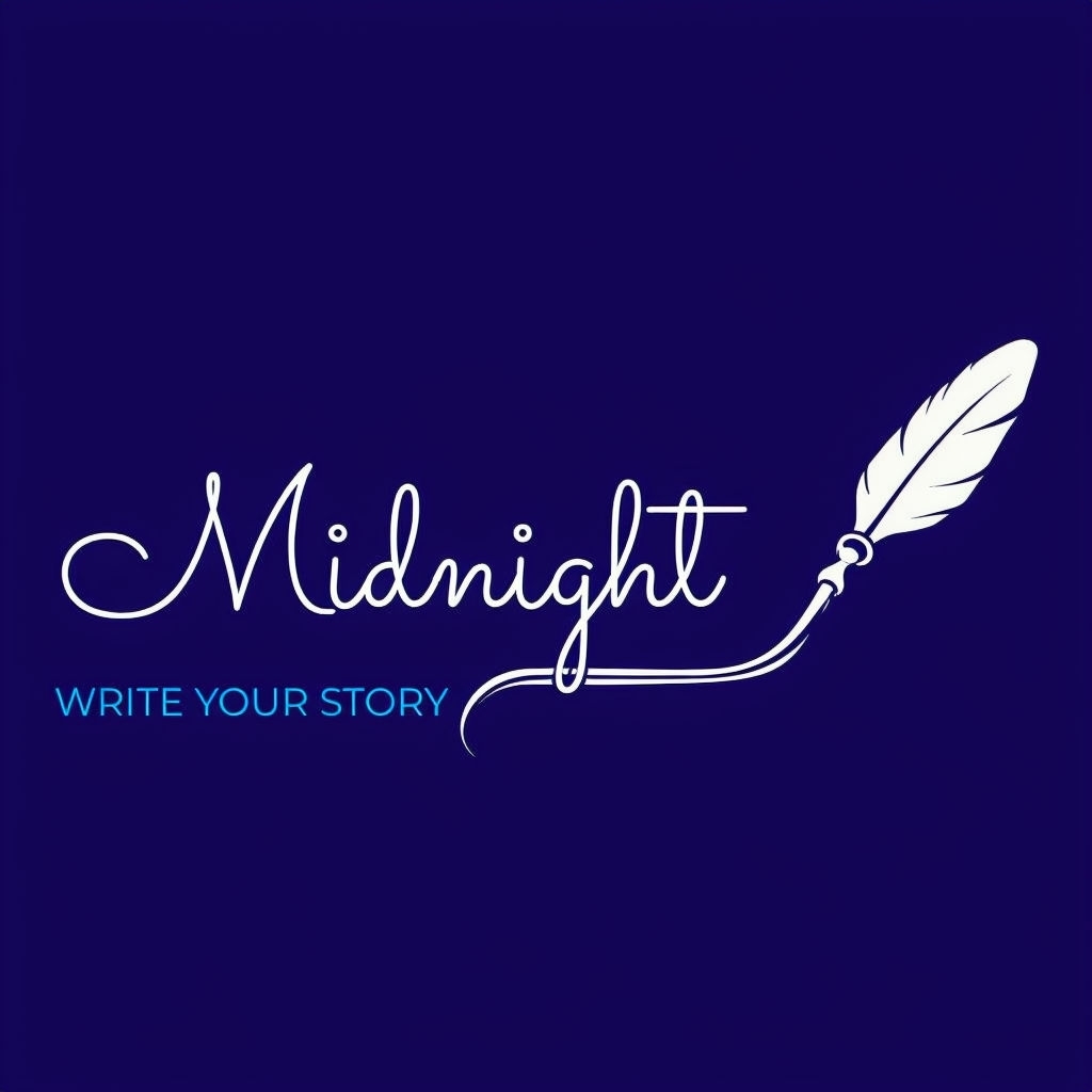 Elegant Midnight Quill Creative Logo with Script Typography