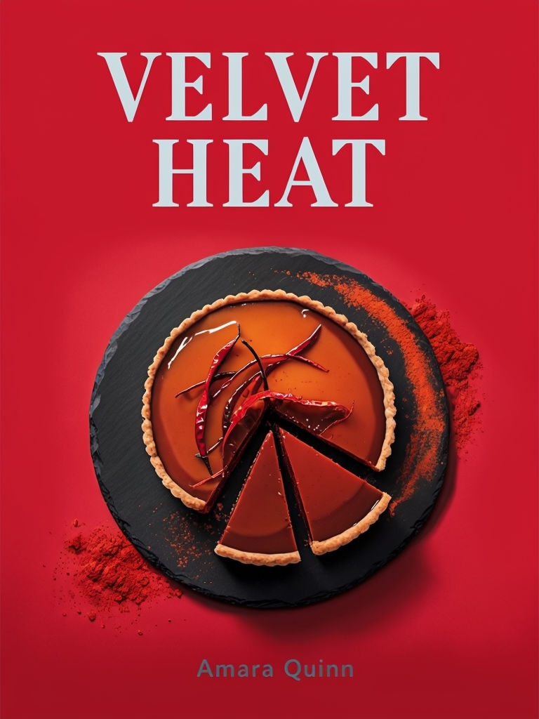 Bold Scarlet Velvet Heat Cookbook Cover for Spice Lovers EBook Cover