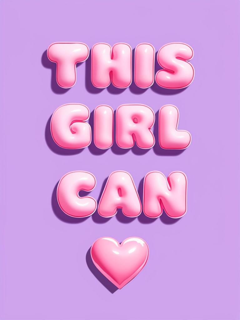 Empowering 'This Girl Can' Motivational Quote Poster