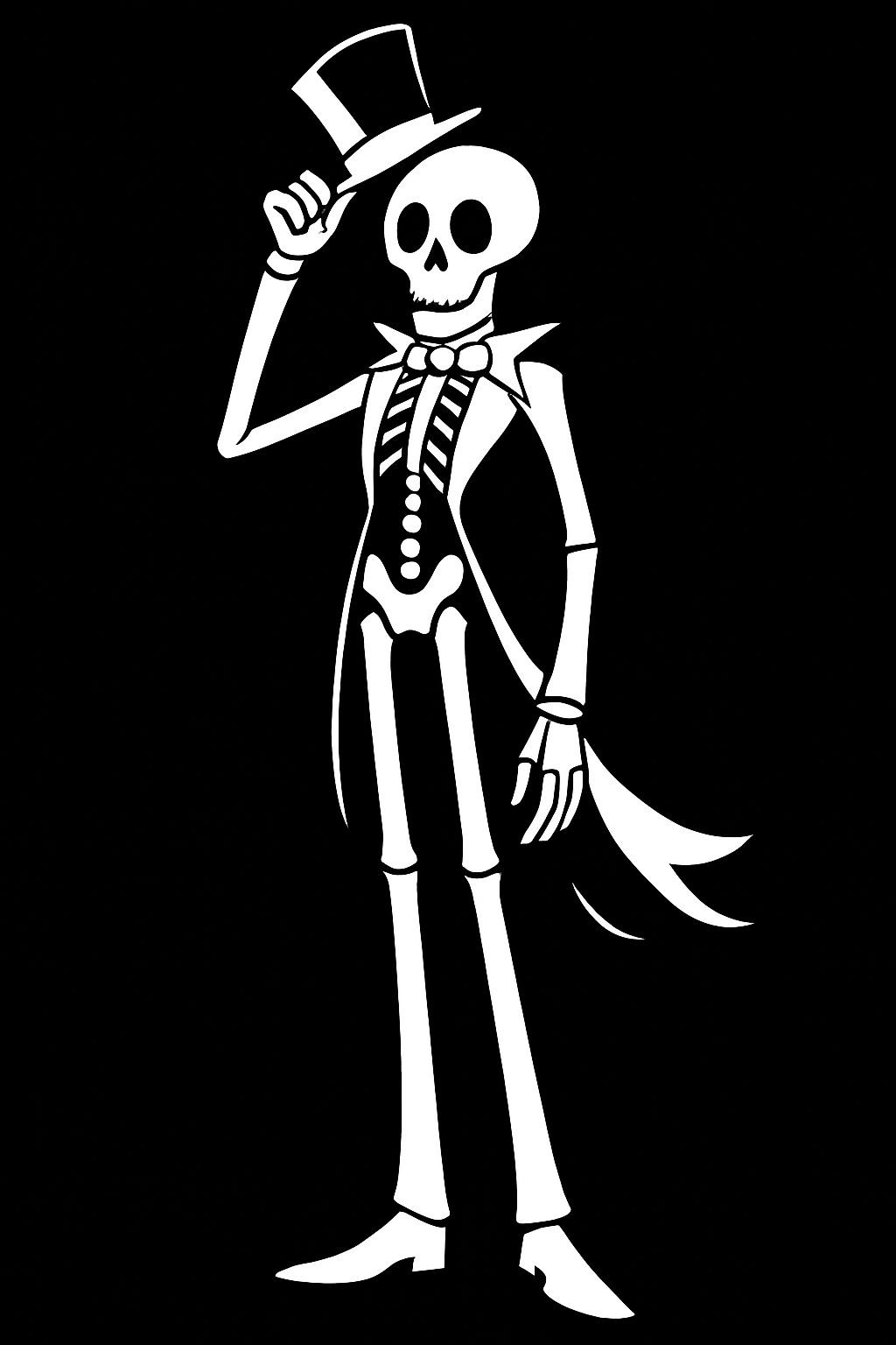 Elegant Skeleton in Formal Attire T-Shirt
