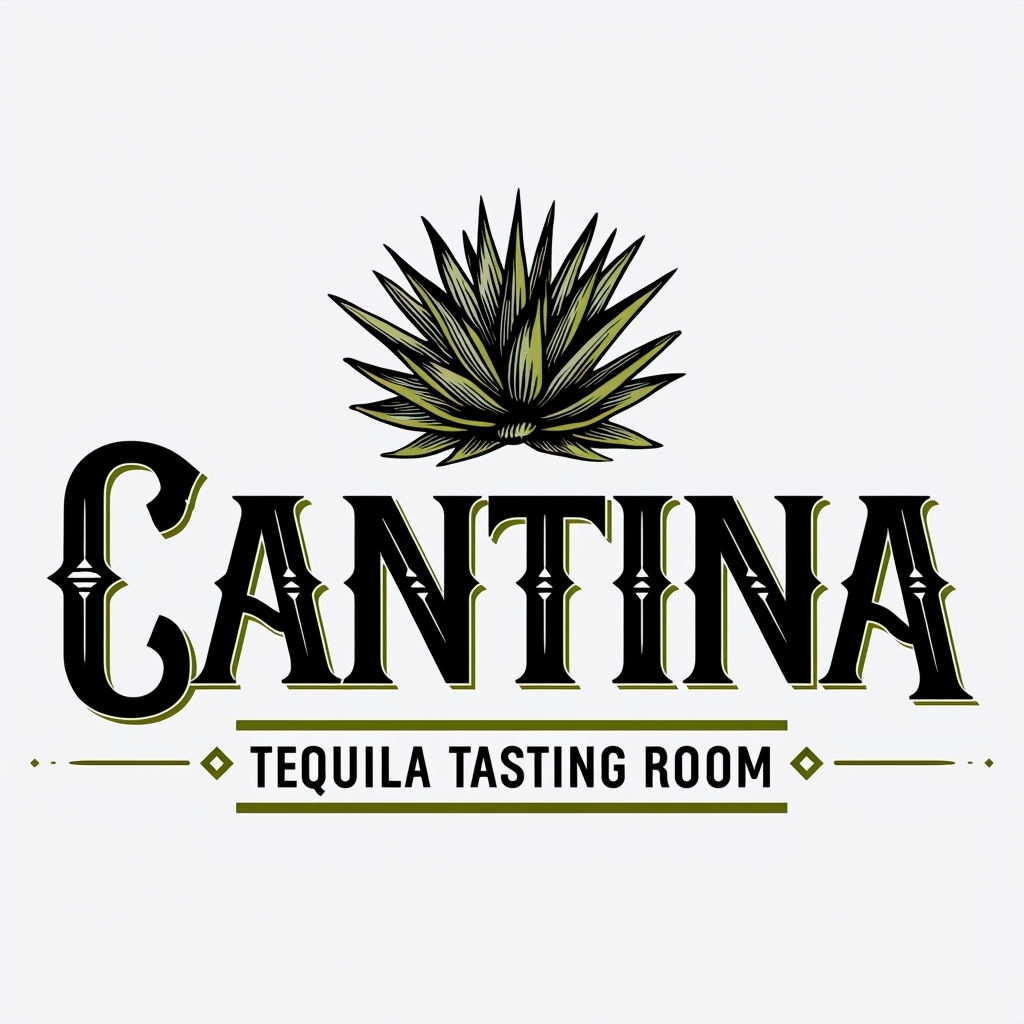 Modern Minimalist Agave Plant Logo for Cantina Tequila Tasting Room