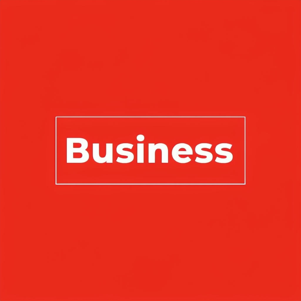 Minimalist Red Business Text Graphic Logo