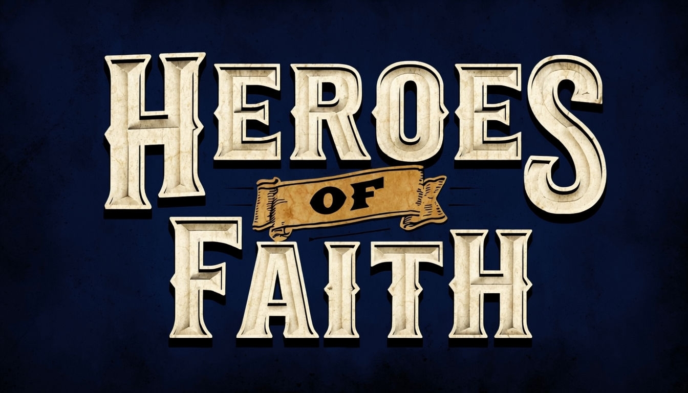 Vintage Heroes of Faith Graphic Design for Inspirational Social Media Post