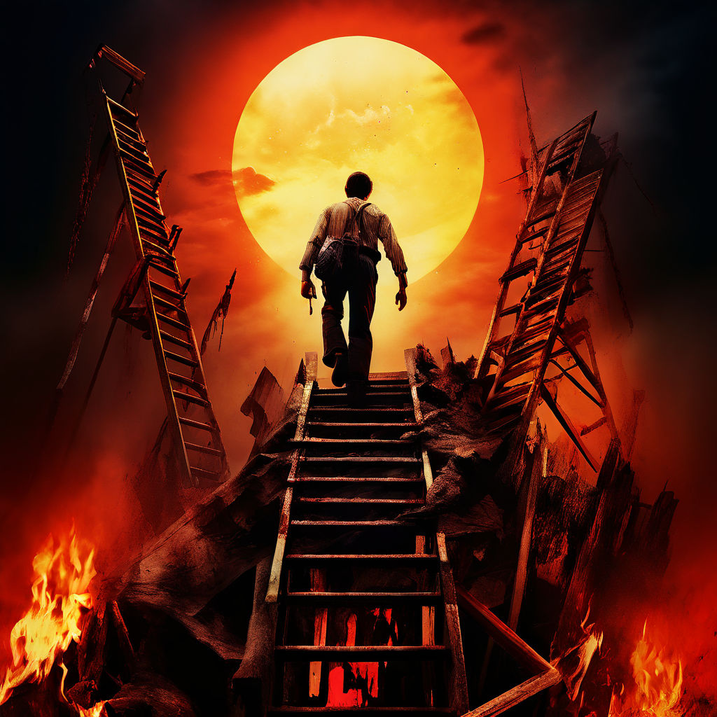 Chutes and Ladders Horror Movie Poster by SAM ZANG MOVIES Playground