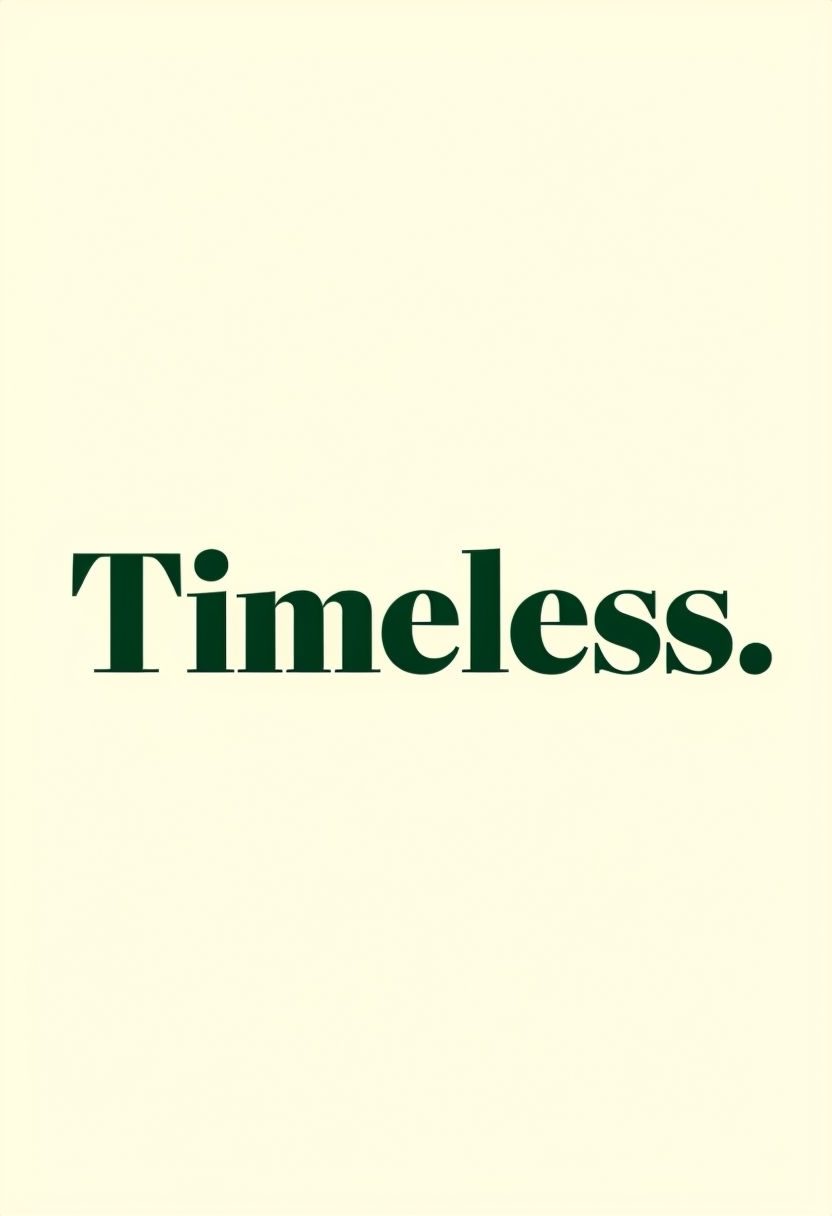 Elegant Timeless Typography on Cream Background Poster
