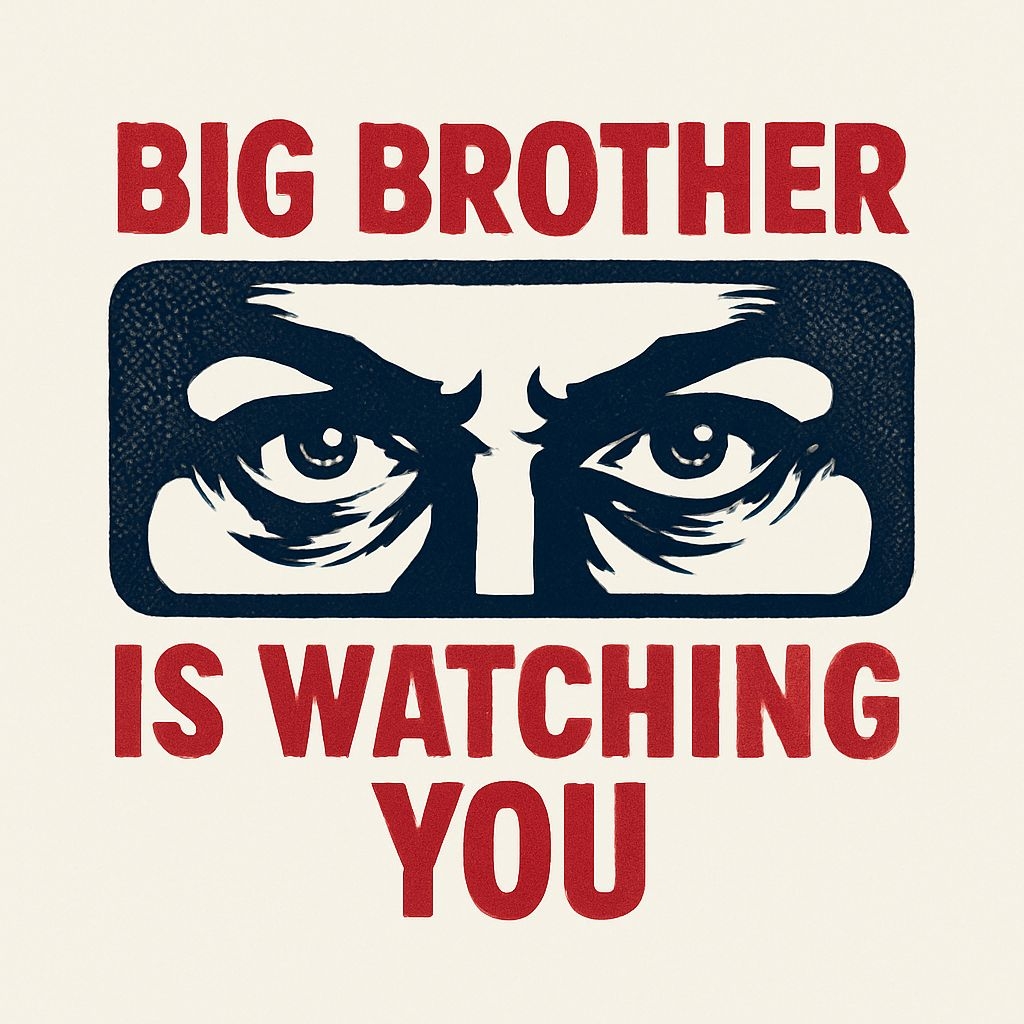 Bold Big Brother is Watching You Graphic Design Poster