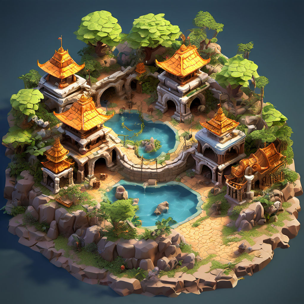 Isometric ZOO rpg map by Trâu Cần Mẫn - Playground