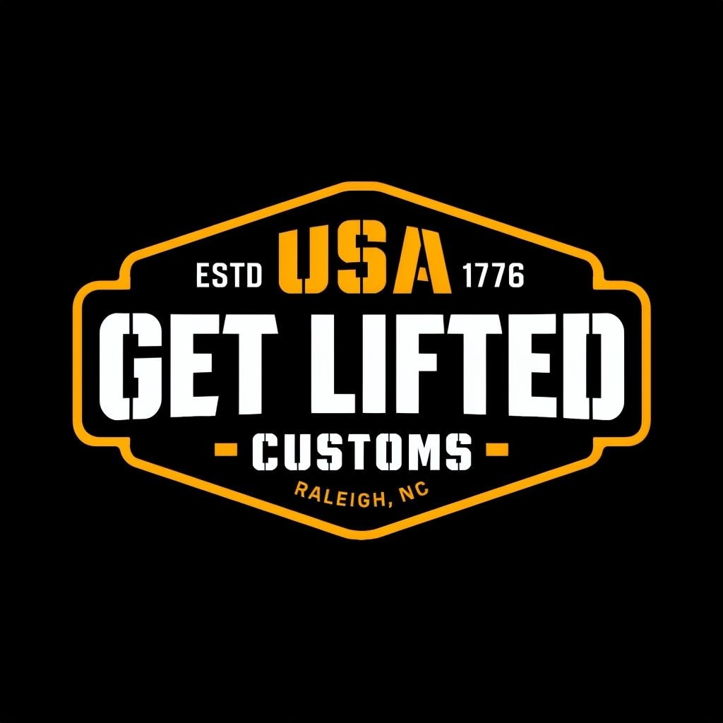 Vintage USA Get Lifted Customs Logo Design for Hats