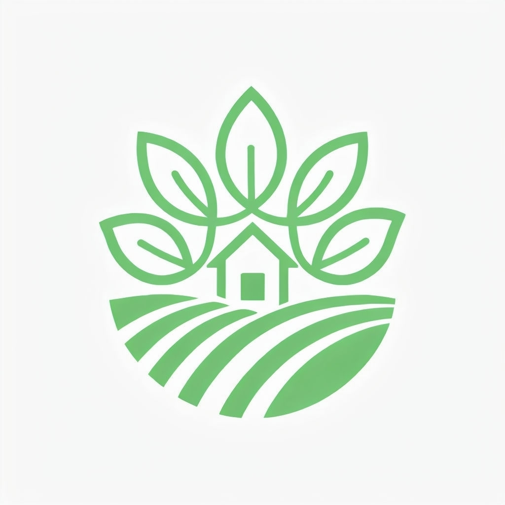 Unique Nature-Inspired Home and Agriculture Logo Design