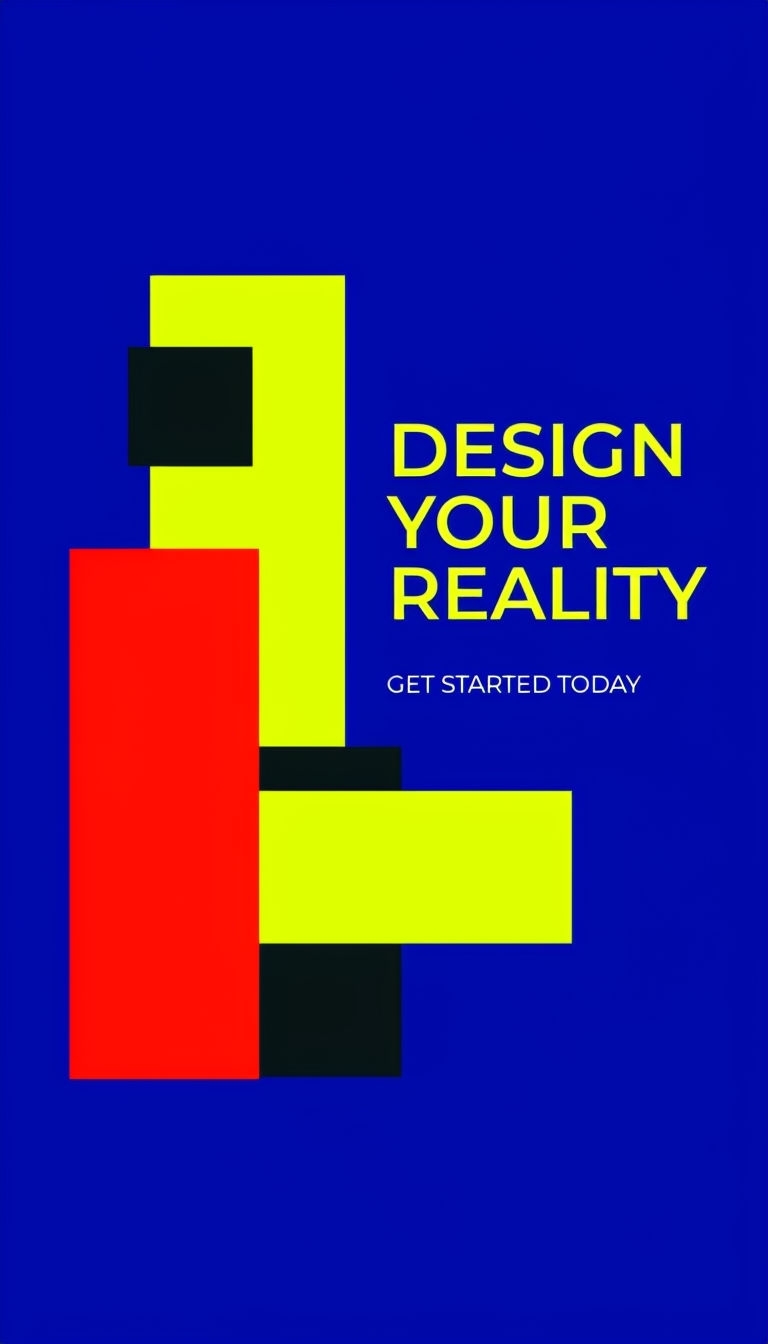Bold Geometric Shapes Social Media Ad for Creative Agency