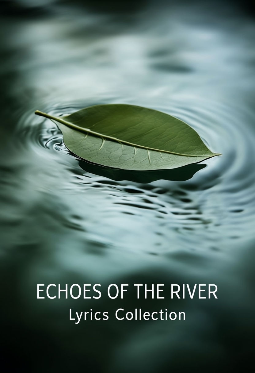 Echoes of the River Minimalist Book Cover Design for Lyrics Collection EBook Cover