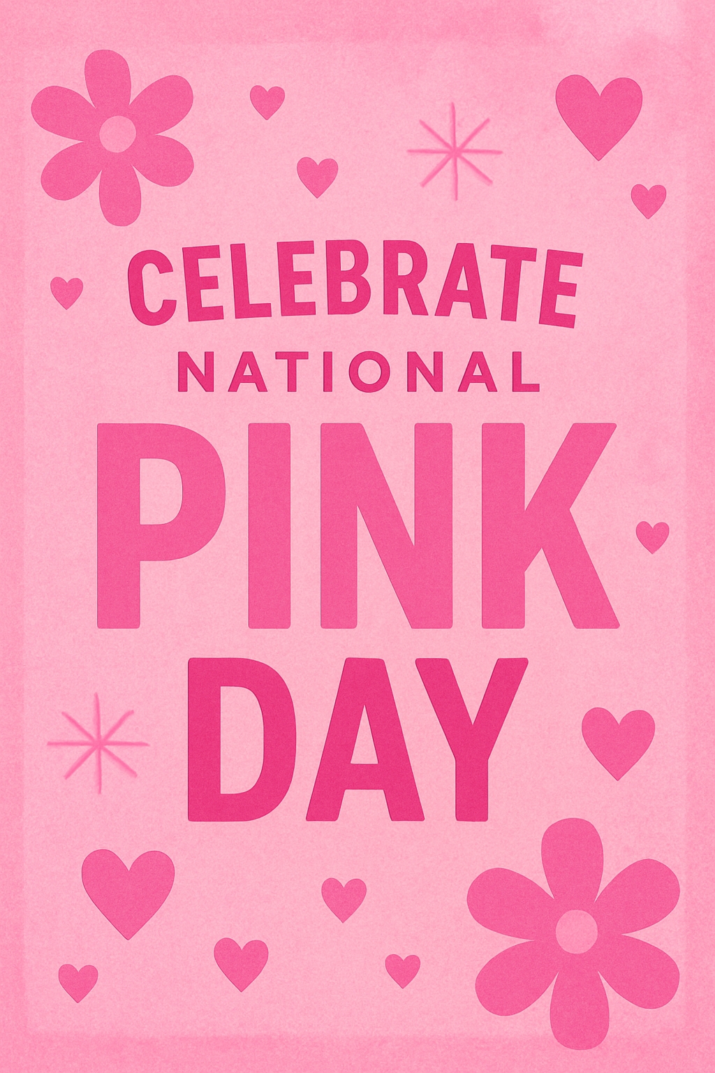 Vibrant Celebratory National Pink Day Graphic Design Poster