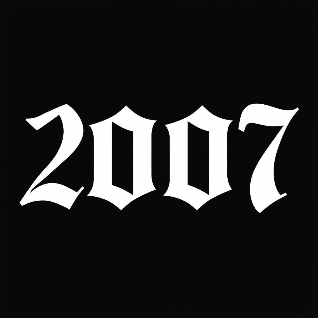 Minimalist Black and White 2007 Gothic T-Shirt