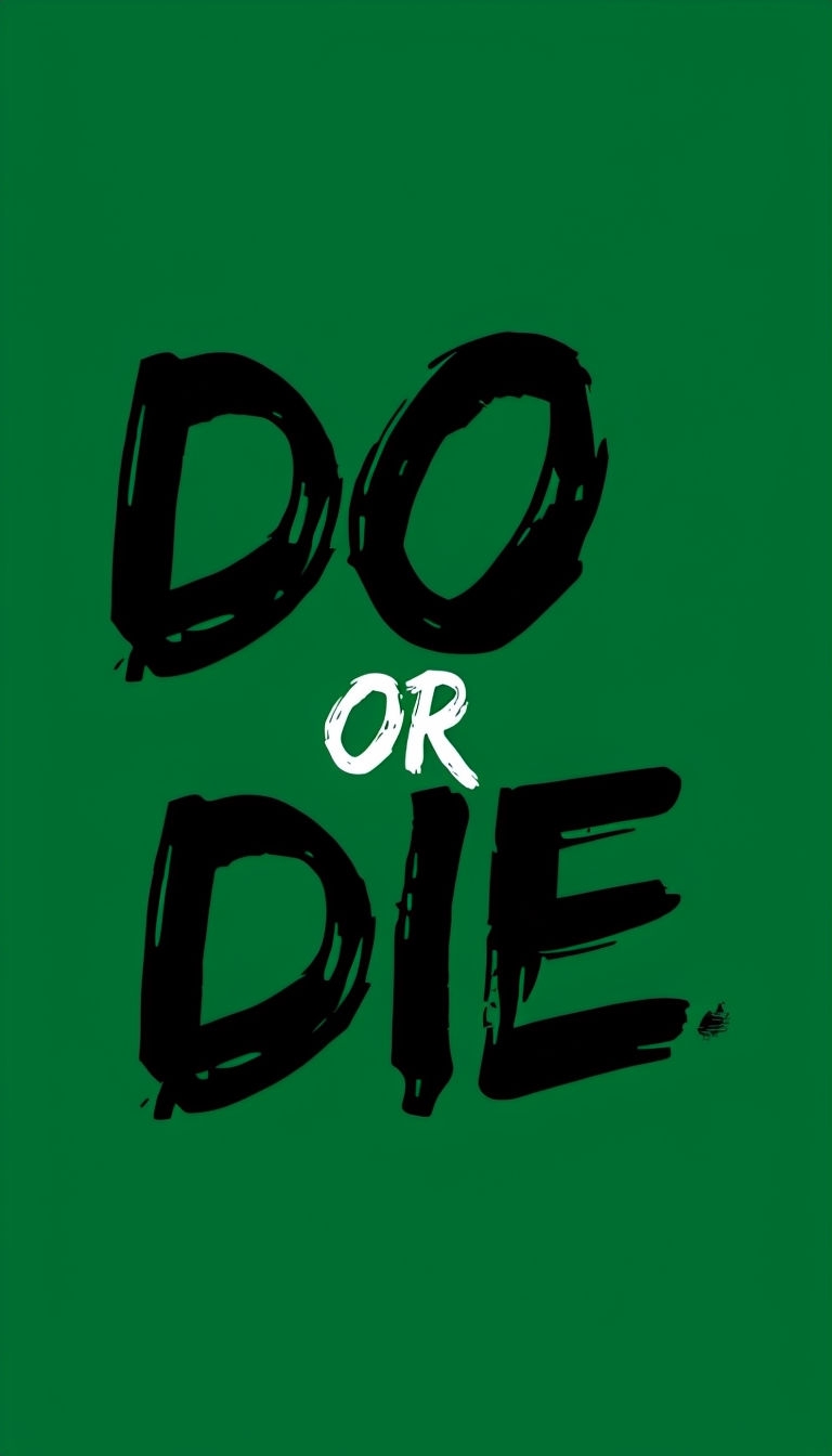 Bold Brushstroke 'DO OR DIE' Motivational Phone Case Cover