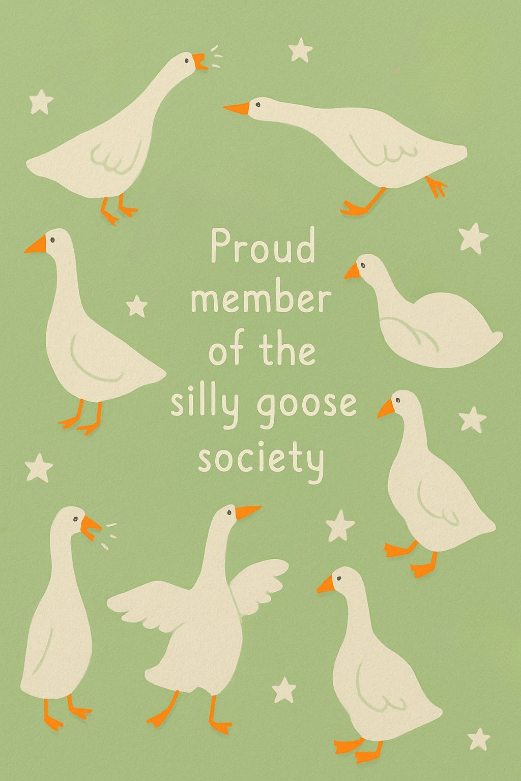 Whimsical Proud Member of the Silly Goose Society T-shirt