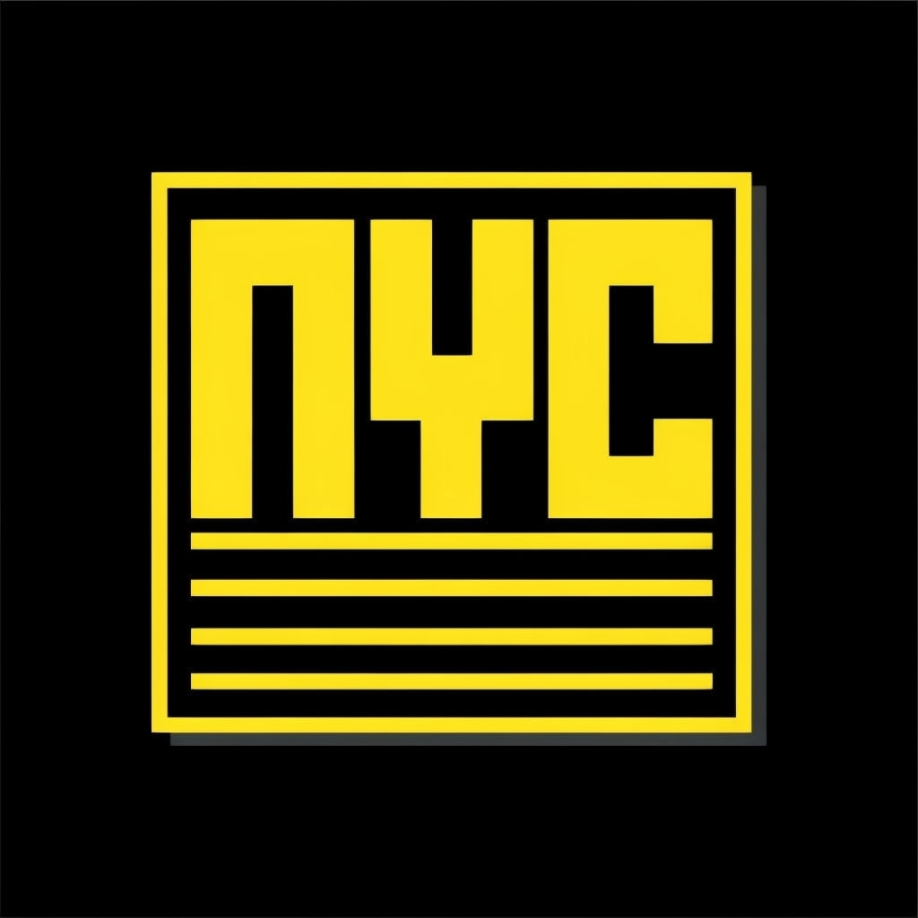 Modern NYC Yellow Geometric Logo Design for Hats
