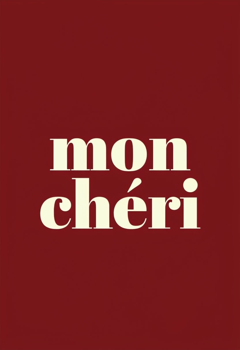 Elegant Minimalist Mon Chéri Typography Design Phone Case Cover