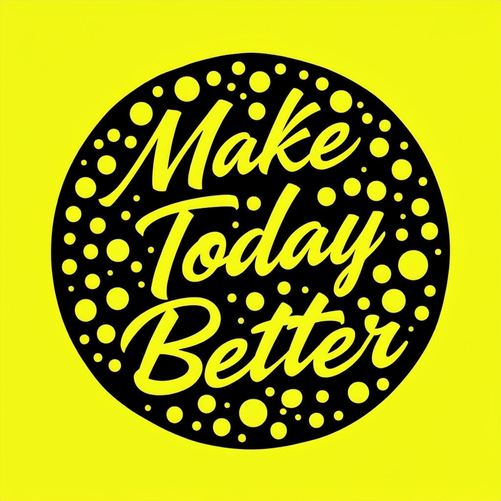 Make Today Better Motivational Typography Sticker