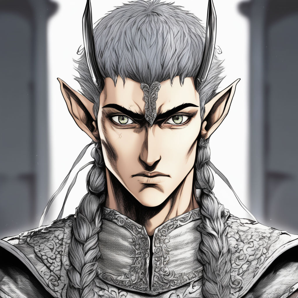 Gats from the manga Berserk in the form of a half-elf by Павел - Playground