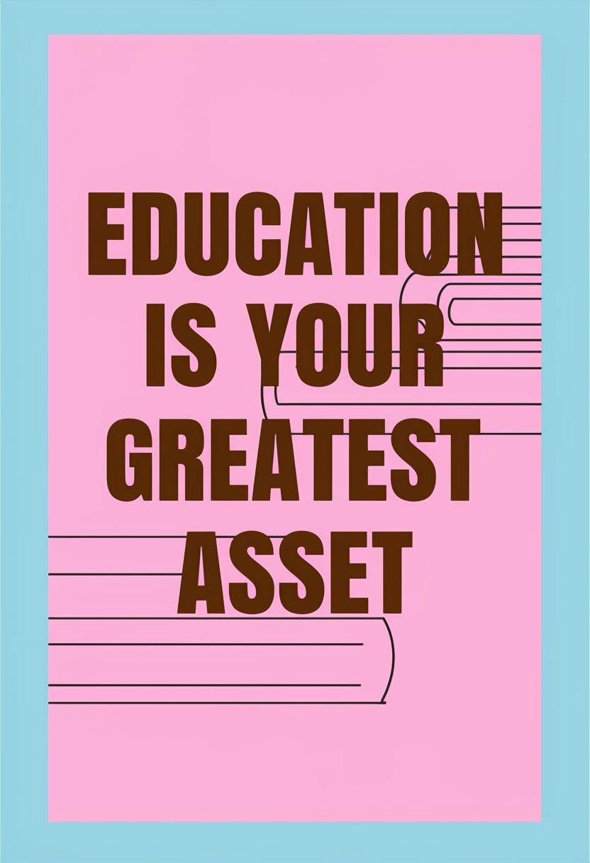 Education is Your Greatest Asset Motivational Poster