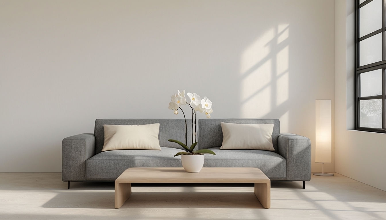 Minimalist Living Room Design for Virtual Backgrounds