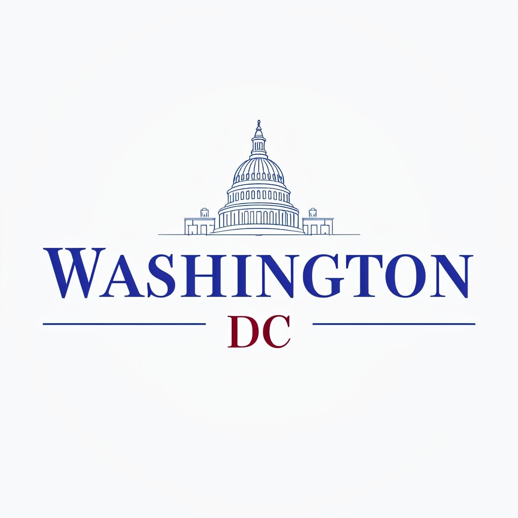 Elegant Washington DC Minimalist Typography T-Shirt