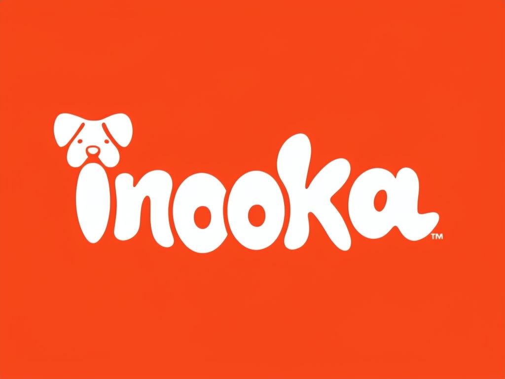 Playful Inooka Logo with Whimsical Dog Icon Design for Branding Logo