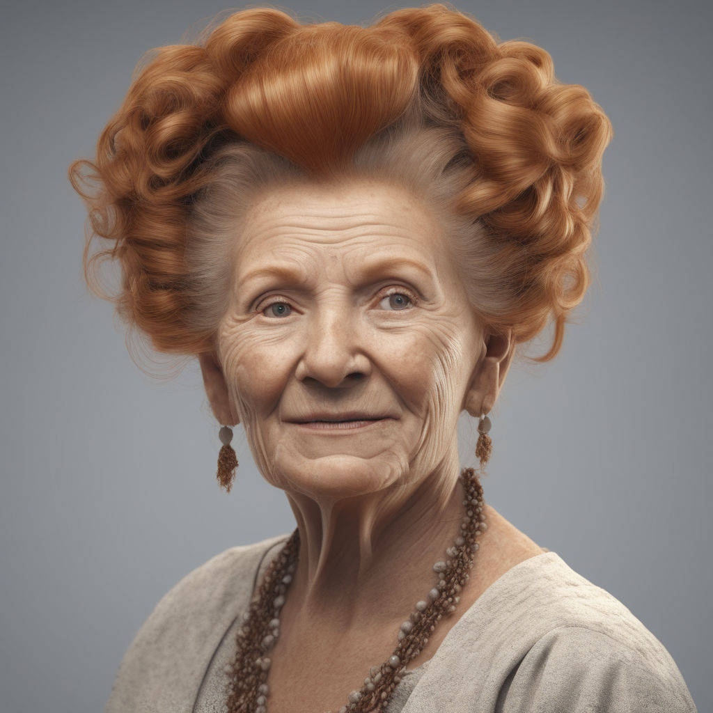 60 year old red headed woman